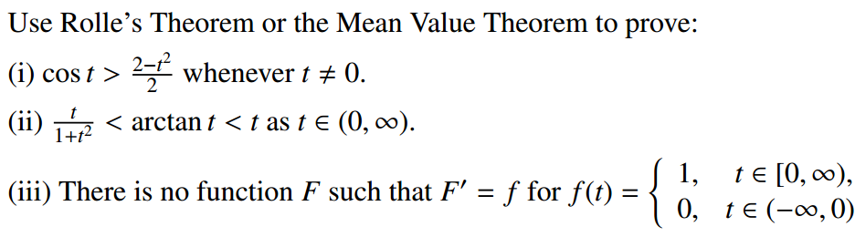 Solved Use Rolle's Theorem Or The Mean Value Theorem To | Chegg.com