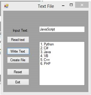 Solved Create a simple vb program that will read and write | Chegg.com