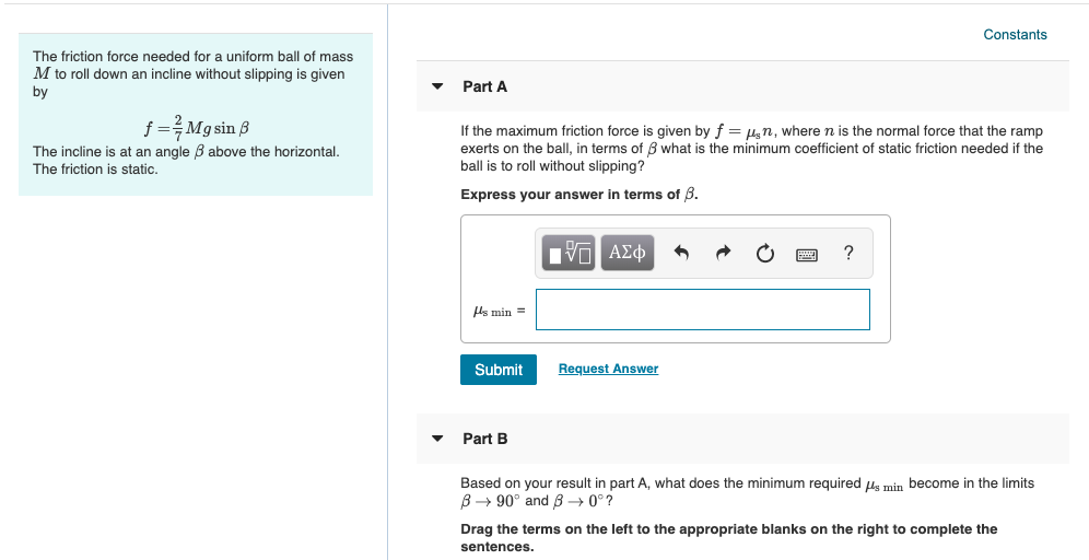 Solved If The Maximum Friction Force Is Given By F Mn Wh Chegg Com