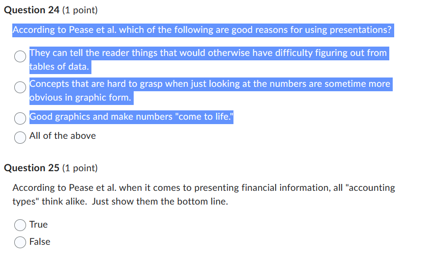 Solved According to Pease et al. which of the following are