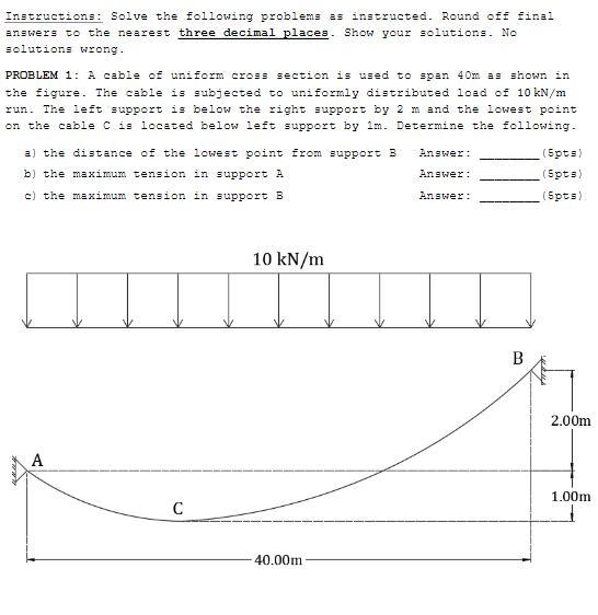 Solved Instructions: Solve the following problems as | Chegg.com