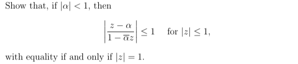 Solved Show That, If ∣α∣