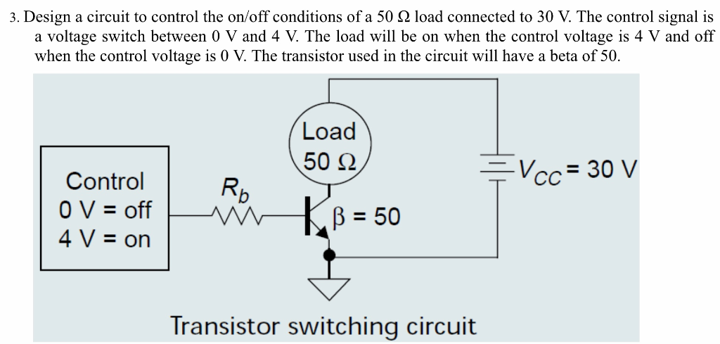 Solved 3, Design a circuit to control the on/off conditions | Chegg.com