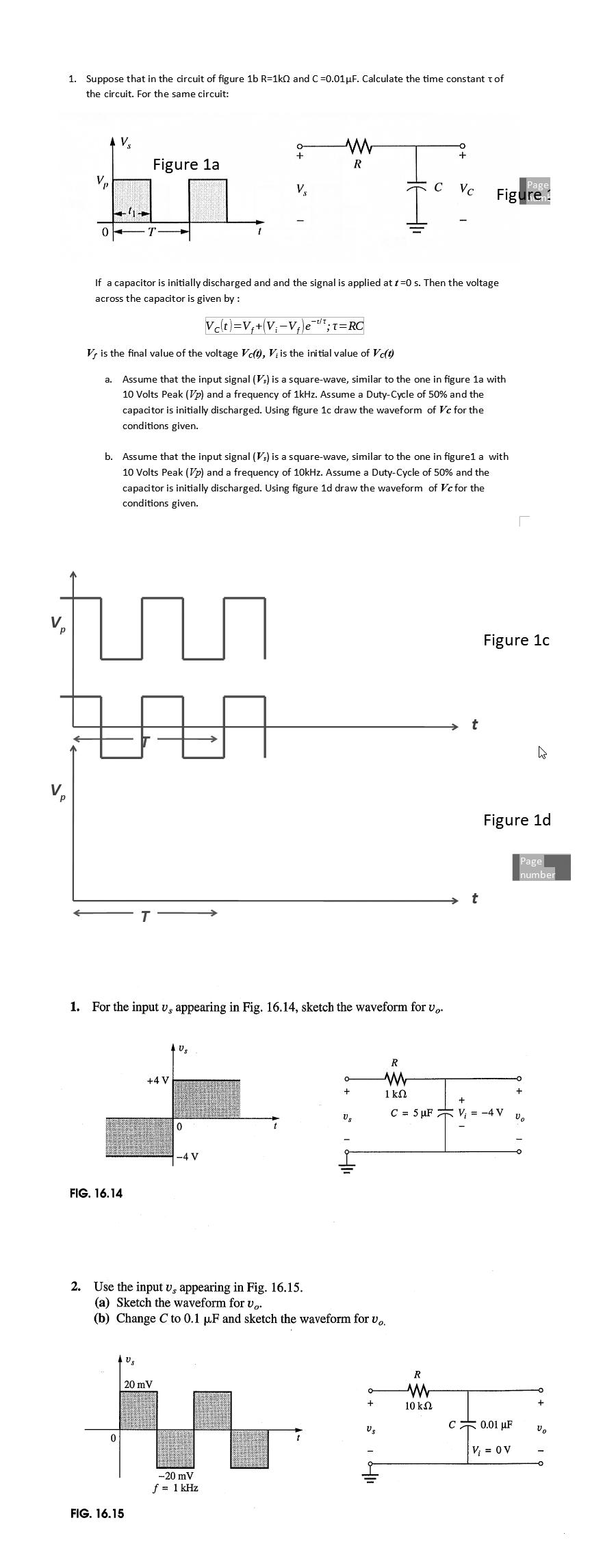 Solved 1. Suppose That In The Circuit Of Figure 1b B=1kΩ And | Chegg.com