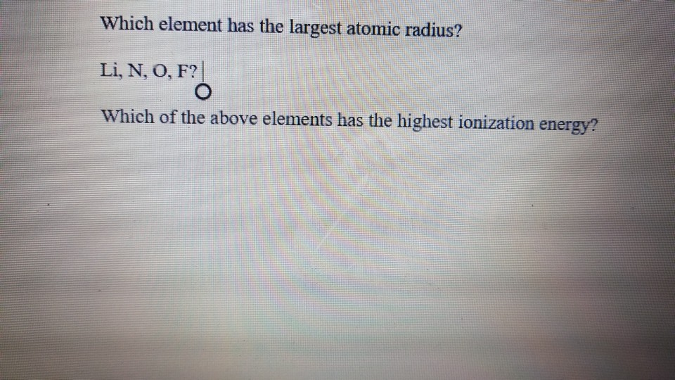 which element has the largest atomic radius