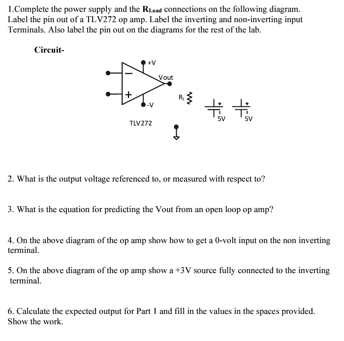 Solved 1.Complete the power supply and the RLoad | Chegg.com