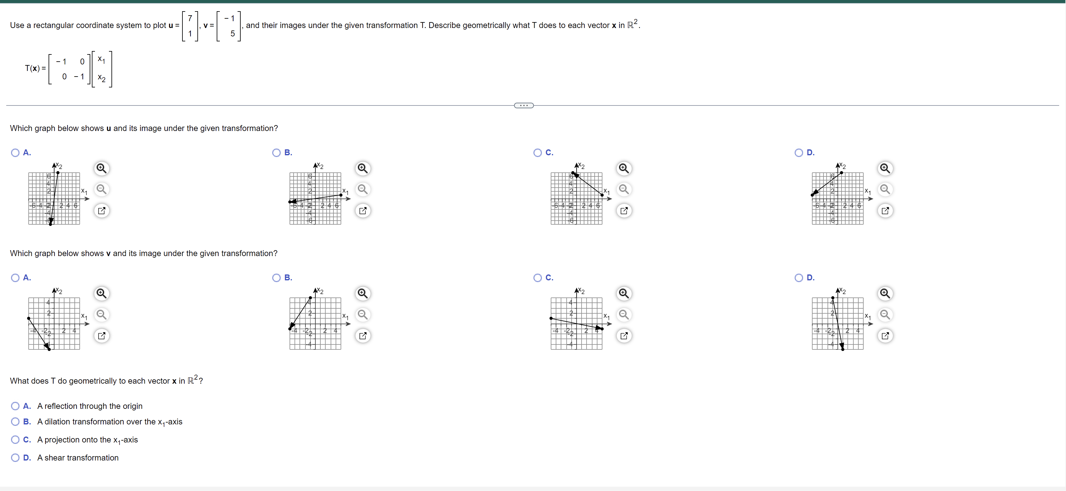 Solved - 1 Use a rectangular coordinate system to plot u = | Chegg.com