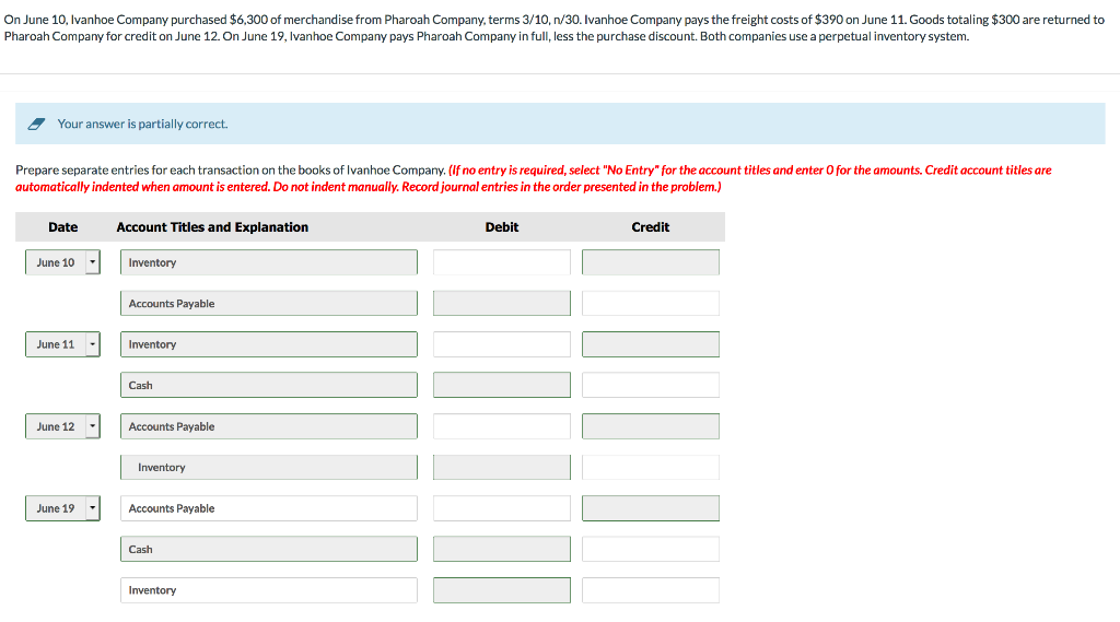 Solved On June 10, Ivanhoe Company purchased 6,300 of
