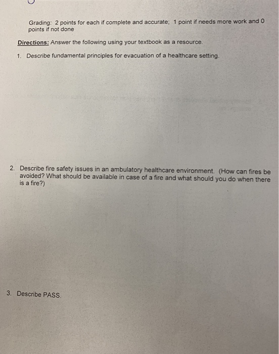 Solved Grading 2 points for each if complete and accurate;
