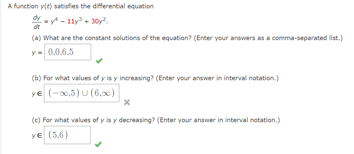 Solved A Function Y T Satisfies The Differential Equation