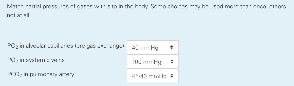 Solved Match partial pressures of gases with site in the | Chegg.com