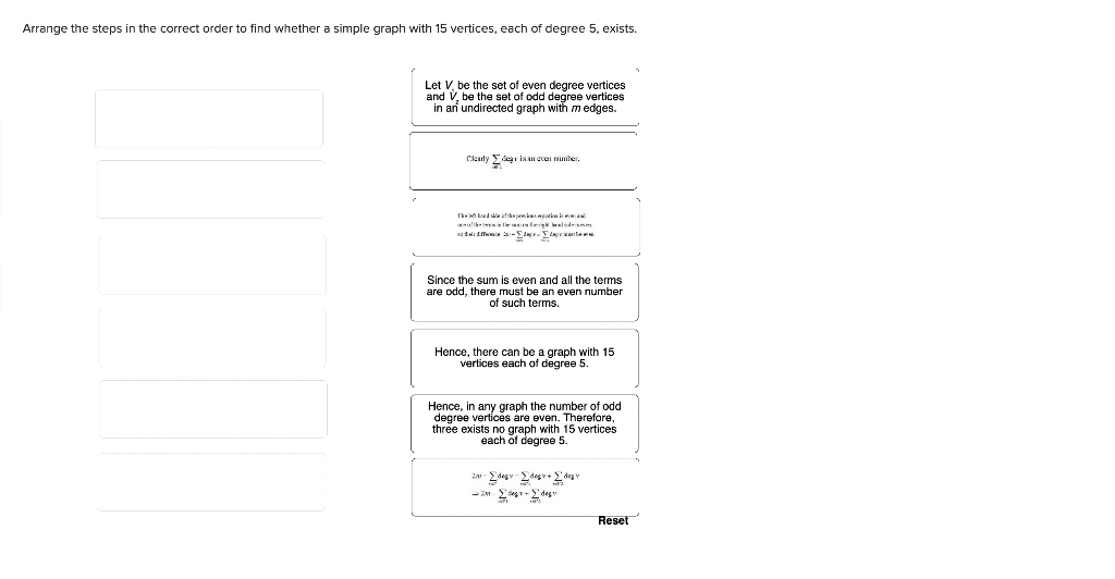 Solved Arrange the steps in the correct order to find | Chegg.com