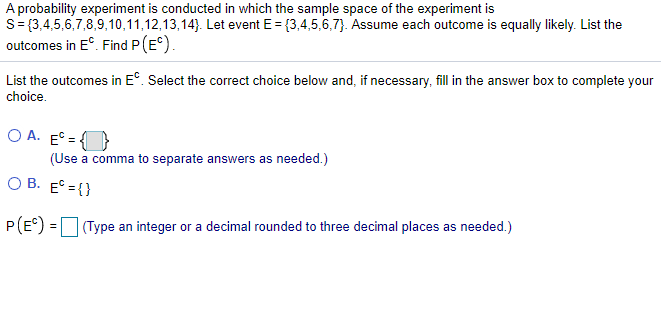 Solved A probability experiment is conducted in which the | Chegg.com