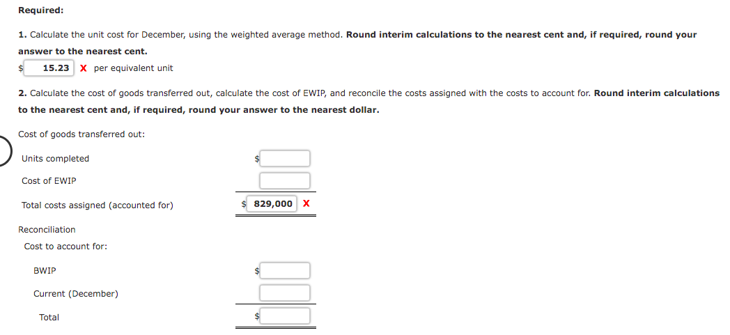 Solved Cost Information and the Weighted Average Method | Chegg.com