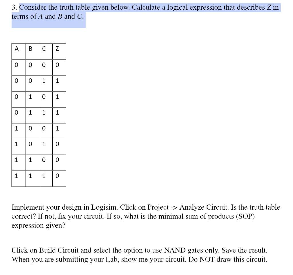 Solved 3. Consider the truth table given below. Calculate a | Chegg.com