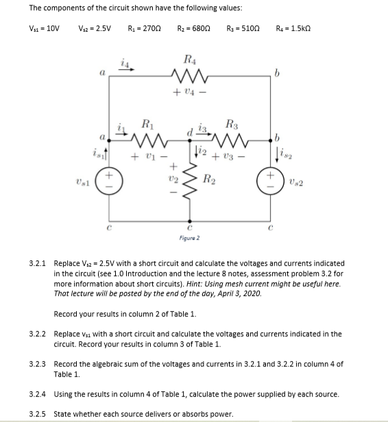 Solved The components of the circuit shown have the | Chegg.com