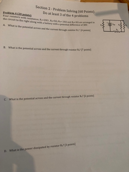 Solved Section 2 - Problem Solving (60 Points) Do at least 3 | Chegg.com