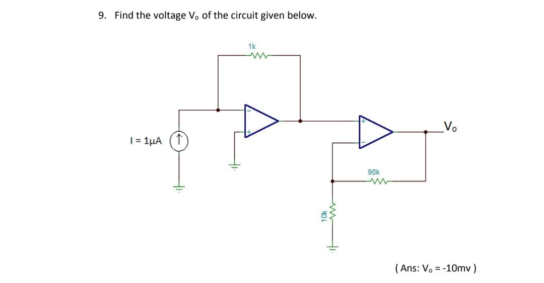 Solved Find the voltage V0 ﻿of the circuit given below. | Chegg.com