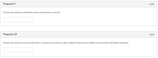 Solved 9. Exothermic adsorption process between adsorbate | Chegg.com