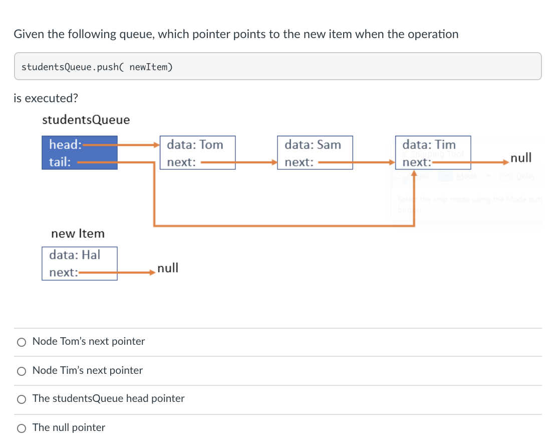 Solved In a queue, a pop operation always removes element. o | Chegg.com