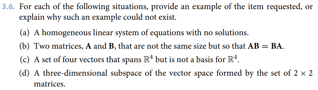 Solved For each of the following situations, provide an | Chegg.com