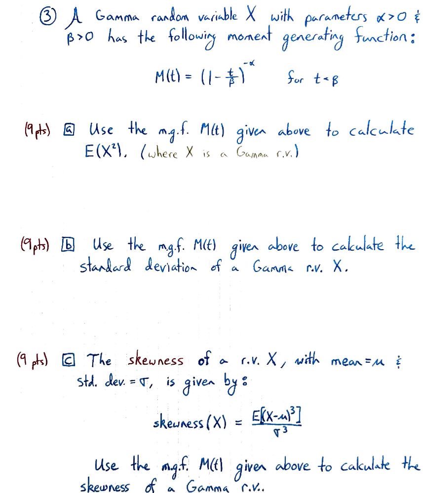 Solved The Moment Generating Function For A Binomial Chegg Com