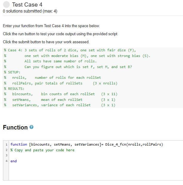 TEST CASE 4 Enter your function from Test Case 4 | Chegg.com