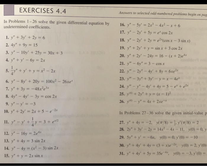 Solved Exercises 4 4 Answers To Selected Odd Numbered Chegg Com