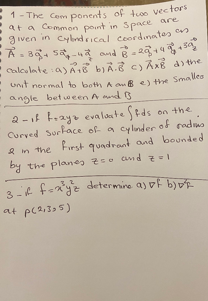 Solved A 39 5a 49 And B 29 4 9 30 Unit Normal To Bot Chegg Com