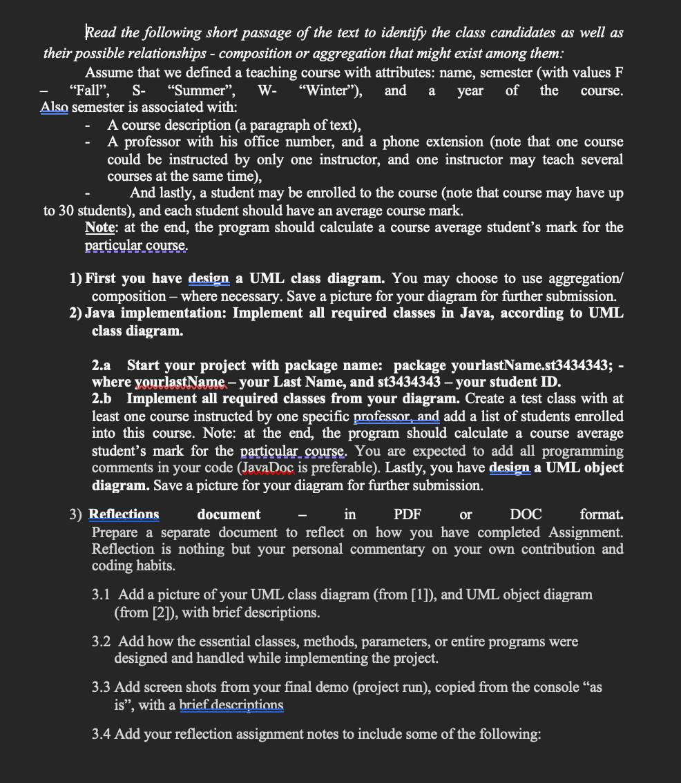 Solved - a Read the following short passage of the text to | Chegg.com