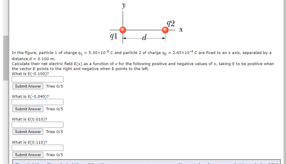 Solved In the figure, particle 1 of charge q1 = 5.30×10-5 C | Chegg.com