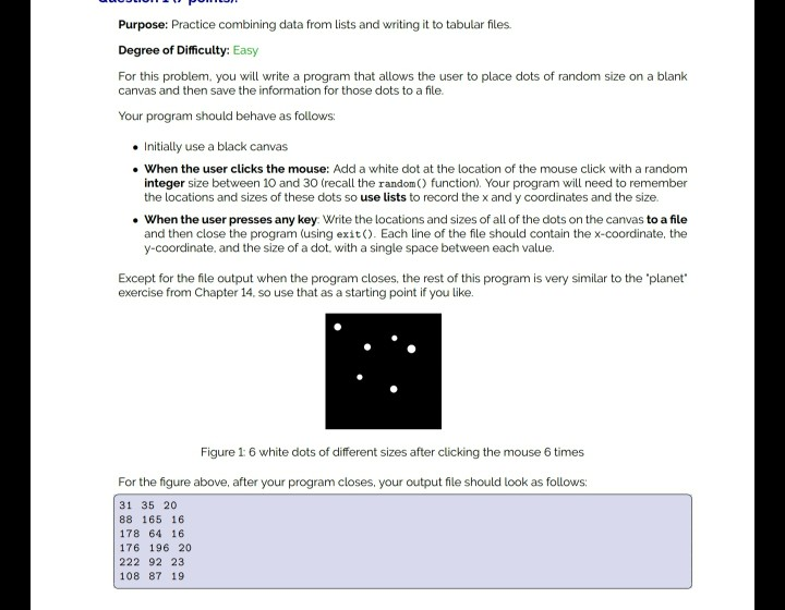 Solved Python Processing 3.5.4 def setup(): def | Chegg.com