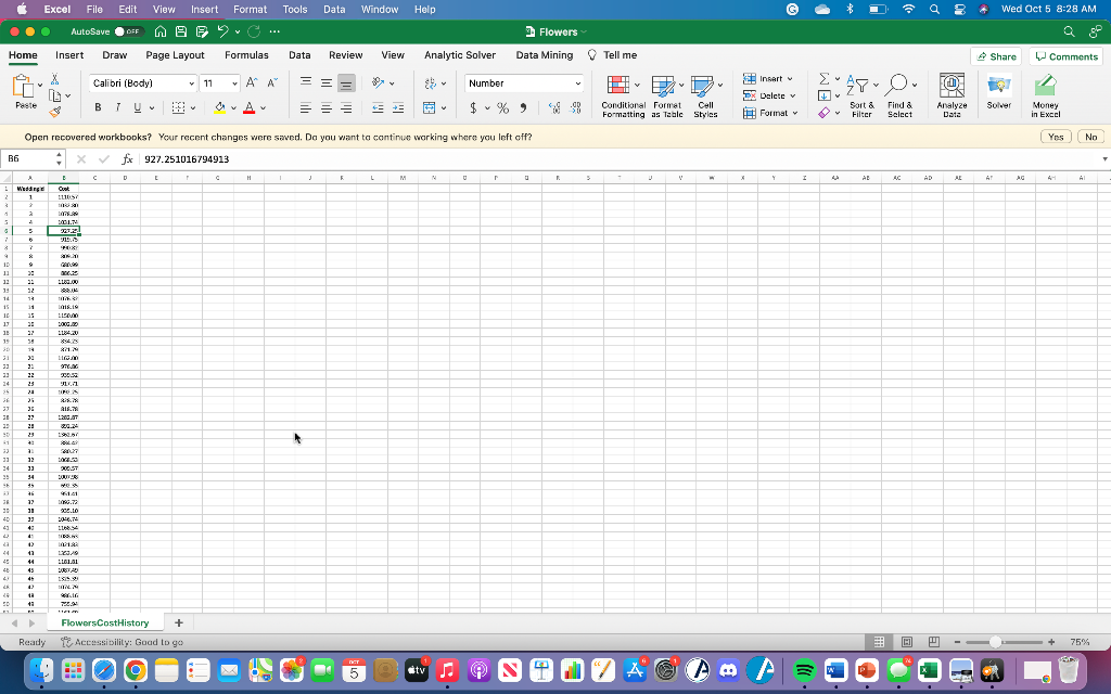 Solved Download the file Flowers.xlsx, a random sample of