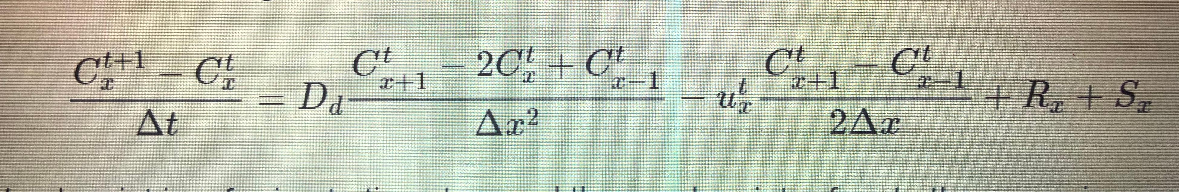 The advection-dispersion reaction equation for | Chegg.com