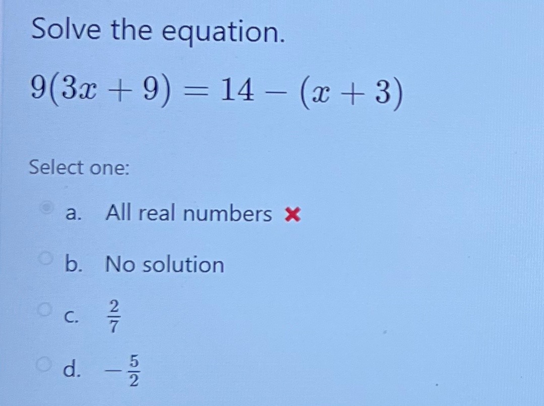 solved-solve-the-equation-9-3x-9-14-x-3-select-one-a-chegg