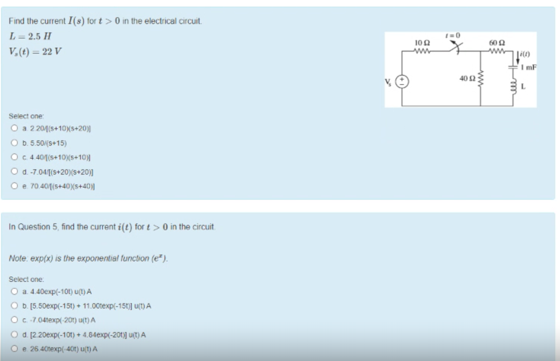 Find The Current I 8 For T In The Electrical Chegg Com