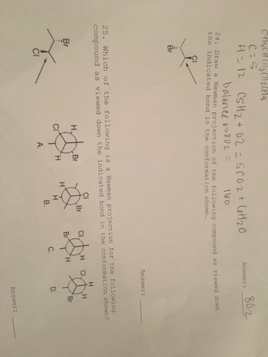 Solved Draw a Newman projection of the following compound | Chegg.com