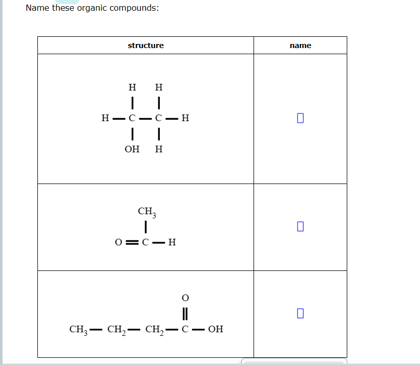 Solved Name these organic compounds: | Chegg.com