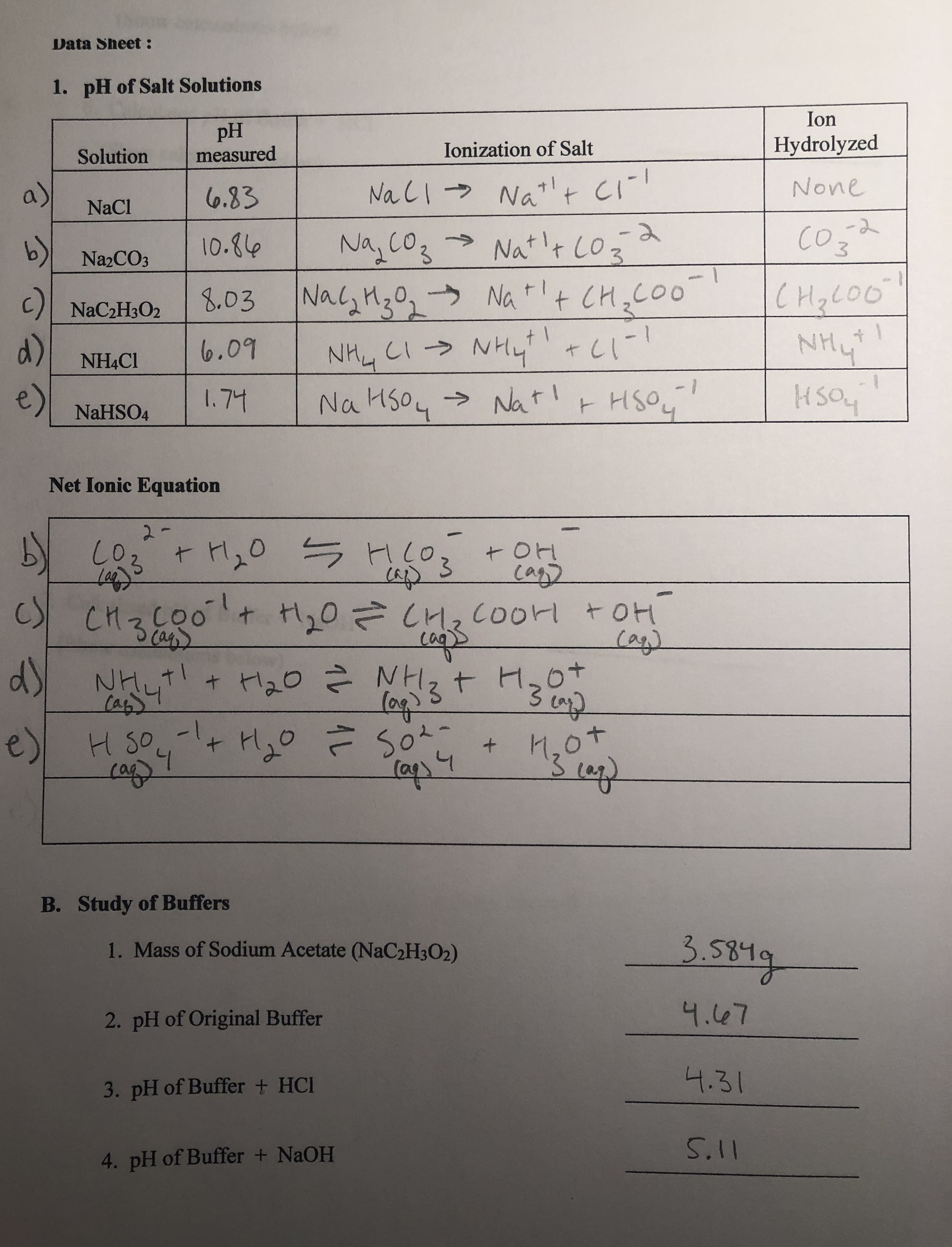 Solved Using the Henderson-Hasselbalch equation, calculate | Chegg.com