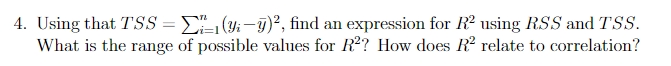 Solved LINEAR REGRESSION MODELSAnswer the question 4. The | Chegg.com