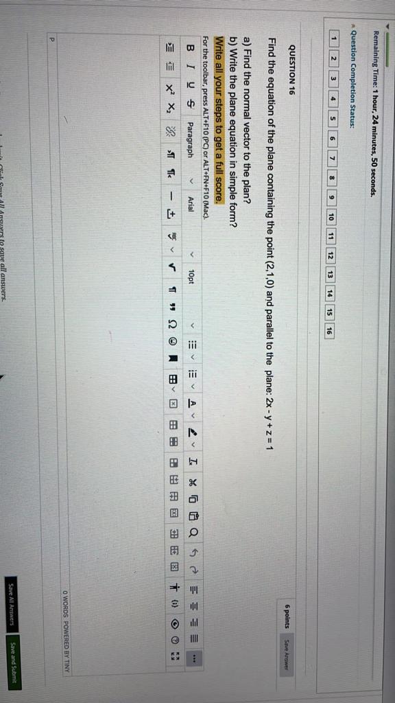 Solved Remaining Time: 1 hour, 24 minutes, 50 seconds. | Chegg.com