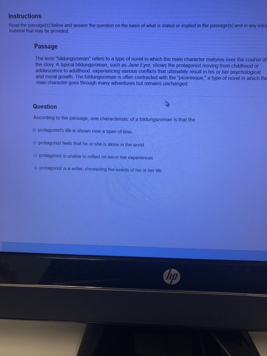 Solved Instructions Read The Passage(s) Below And Answer The | Chegg.com