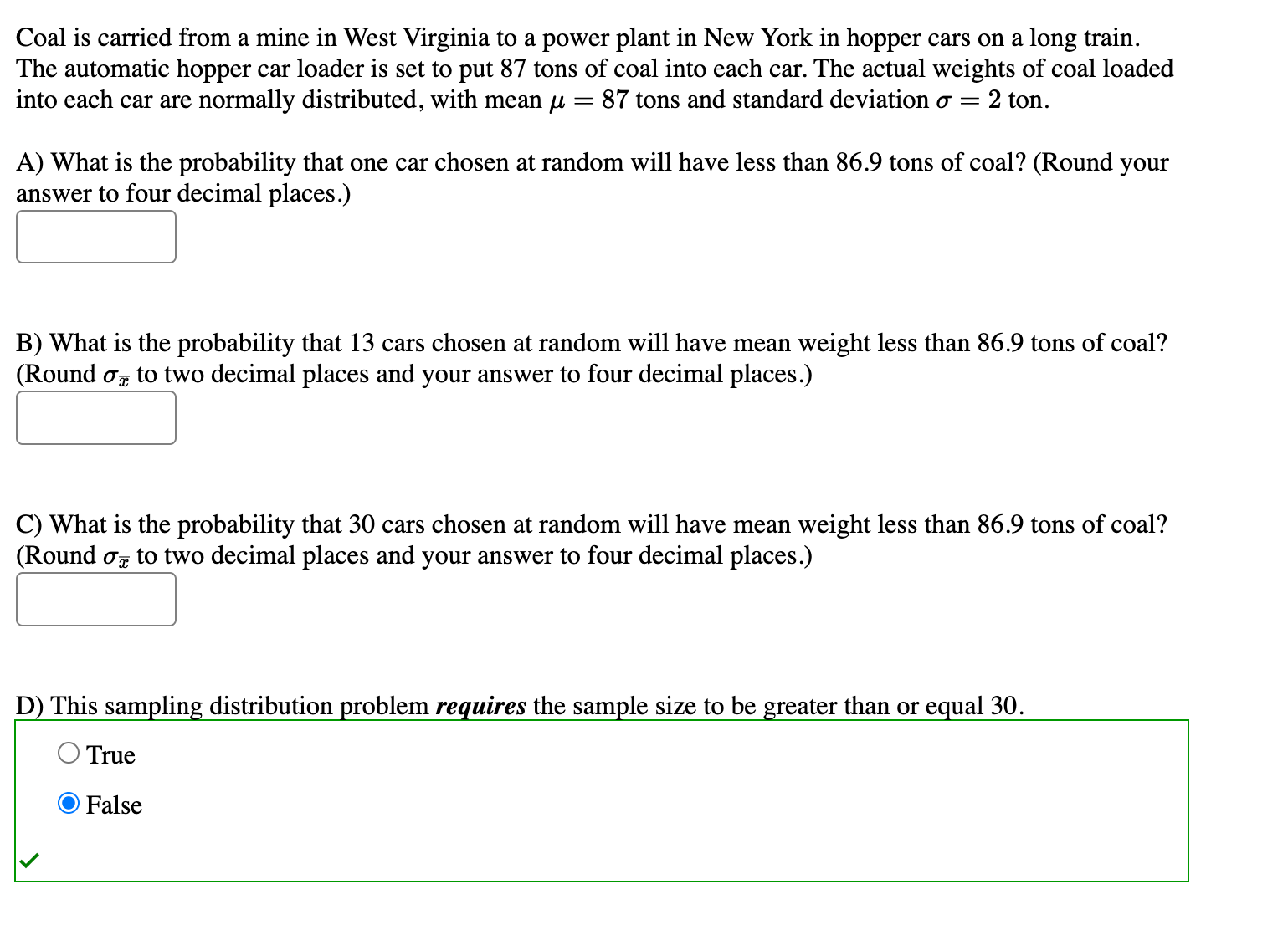 Solved Coal is carried from a mine in West Virginia to a