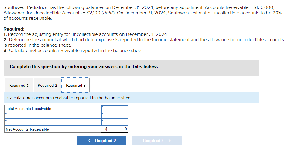 Solved Southwest Pediatrics has the following balances on