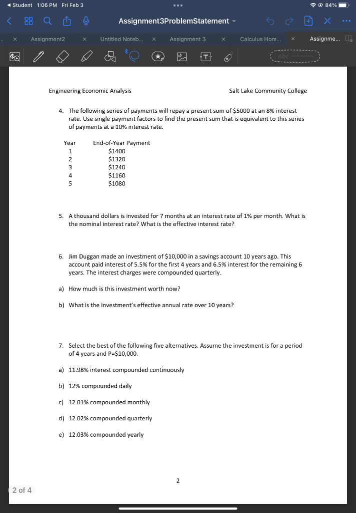 solved-4-the-following-series-of-payments-will-repay-a-chegg