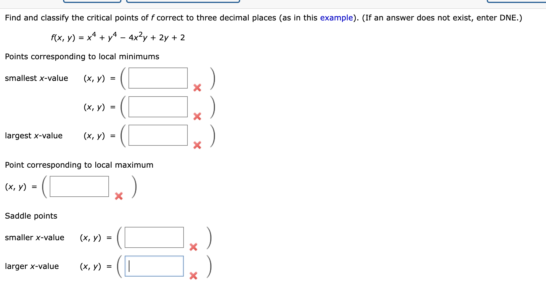 Solved Find and classify the critical points of f correct to | Chegg.com