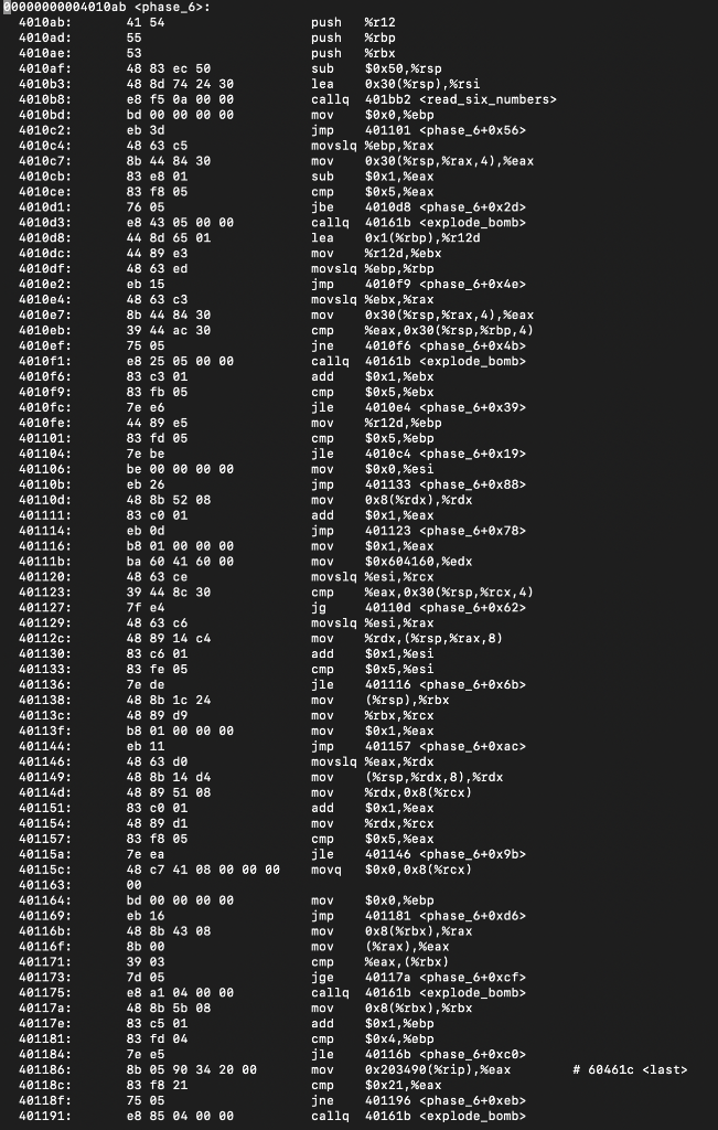 Solved I am doing a binary bomb lab project. The following | Chegg.com