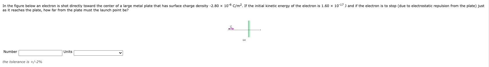 Solved In the figure below an electron is shot directly | Chegg.com