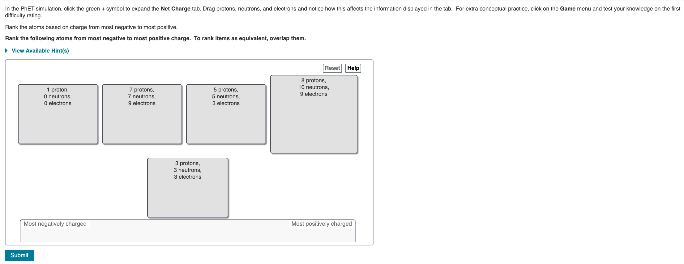 Solved In the PhET simulation, click the green + symbol to | Chegg.com