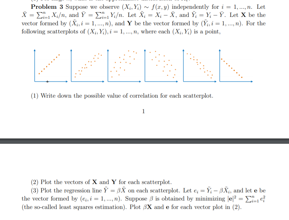 Solved Problem 3 Suppose We Observe X Y F X Y Indepe Chegg Com